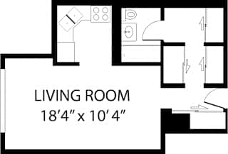 Sheridan Terrace Studio Floor Plan