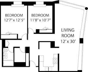 The Covington Two Bedroom Floor Plan