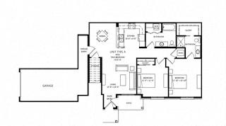 Floor Plan 2 Bedroom - 2 Bathroom (Attached Garage)