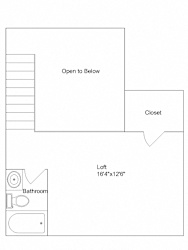 Floor Plan 1 Bedroom + Loft