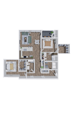 G101 Floor Plan at The Landing Apartments, Indianapolis, IN, 46234