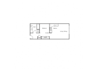 1 Bedroom 1 Bathroom Floor Plan at Ruth Court Apartments, Seattle, WA, 98112
