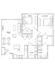 Floor Plan 2 Bedrooms 2 Baths