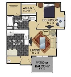 1Bedroom 1st Floor at Address Granville Oaks Apartments, Creedmoor, North Carolina