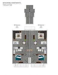 Floor Plan 1 Bedroom Townhome/Flat