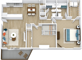 Floor Plan 2 Bedroom