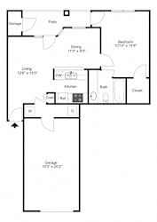 Floor Plan A3 (3D) at La Costa Apartments in Plano, Texas, TX