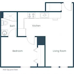 Norma Apartments | One Bedroom Floor Plan A