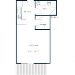 Stonebridge Apartments | Efficiency Floor Plan A