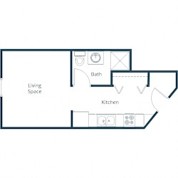 Stonebridge Apartments | Efficiency Floor Plan B