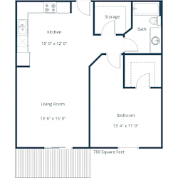 Stonebridge Apartments | One Bedroom Floor Plan A