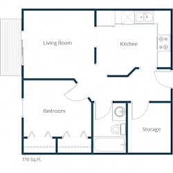 Stonebridge Apartments | One Bedroom Floor Plan C