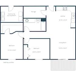 Stonebridge Apartments | Two Bedroom Floor Plan B