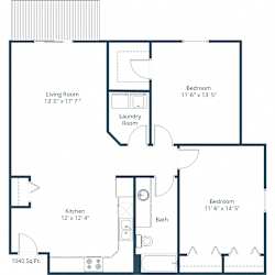 Stonebridge Apartments | Two Bedroom Floor Plan C