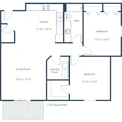 Stonebridge Apartments | Two Bedroom Floor Plan D