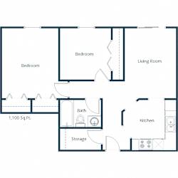 Stonebridge Apartments | Two Bedroom Floor Plan G