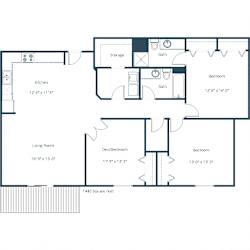 Stonebridge Apartments | Three Bedroom Floor Plan A