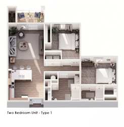 Floor Plan 2 Bedroom