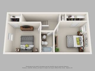 Floor Plan 2 Bedroom Townhome with Drive Under Garage