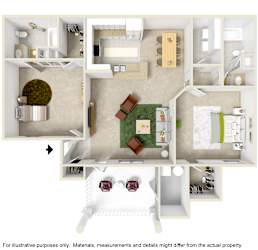 Floor Plan 2 Bedroom Balcony