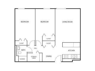 Robbins Landing Apartments in Robbinsdale, MN 2 Bedroom 1 Bath