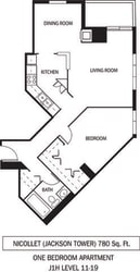 Galtier Towers Nicollet Floor Plan Galtier Towers Apartments in Lowertown, St. Paul, MN 1 Bedroom 1 Bath Apartment