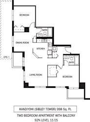 Galtier Towers Apartments in Lowertown, St. Paul, MN 2 Bedroom 2 Bath Apartment