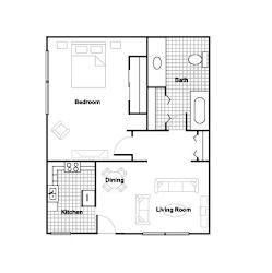 Floor Plan One Bedroom