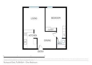 Floor Plan 1 Bedroom Apartment