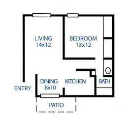 Floor Plan One Bedroom B