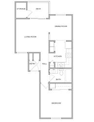 Floor Plan 1 Bedroom
