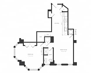 Floor Plan Residence E - 1 Bedroom Delux