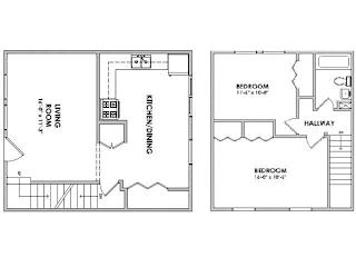 Floor Plan Two Bedroom-Townhouse