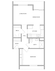 Floor Plan 1 Bedroom