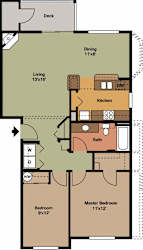 York (Traditional) Floorplan at Abbey Rowe Apartments in Olympia, Washington, WA