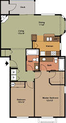 Tate (Traditional) Floorplan at Abbey Rowe Apartments in Olympia, Washington, WA