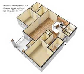 The Heritage (traditional) Floorplan at Patriot Park Apartment Homes in Fayetteville, NC,28311