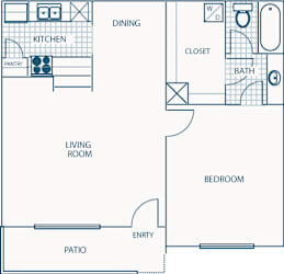 B2 Floor Plan at Willow Brook Crossing Apartments in Houston, TX