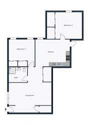 Floor Plan Two Bedroom One Bathroom