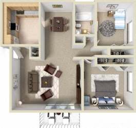 Floor Plan One Bedroom