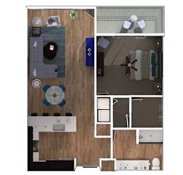 1 bed 1 bath E at The Royale at CityPlace, Overland Park, Kansas