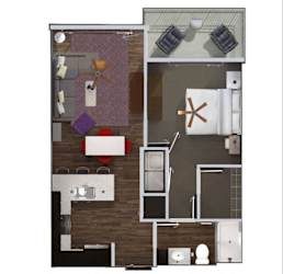 Archibald Floor Plan at Waterside Residences on Quivira, Lenexa, 66215