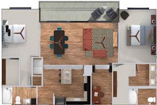Bellagio Floor Plan at Waterside Residences on Quivira, Lenexa, KS