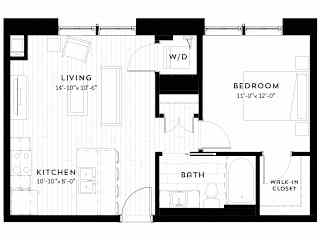 1E upgrade Floor plan at Custom House, St. Paul, 55101