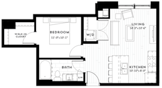 1A Floor plan at Custom House, Minnesota, 55101