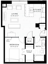1G Floor plan at Custom House, St. Paul, 55101