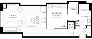 1N Floor plan at Custom House, Minnesota