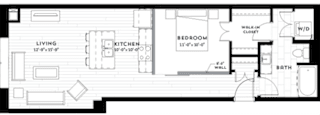 1P Floor plan at Custom House, St. Paul, Minnesota