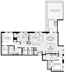 PH1 Floor plan at Custom House, St. Paul, 55101