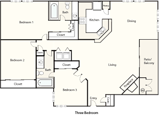 This is the best three bedroom floor plan you'll ever find.